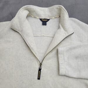 Woolrich Sweater Men XL Beige Quarter Zip Lightweight Casual Friday Office Sharp